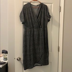 Maurice’s grey plaid faux wrap dress size xxl